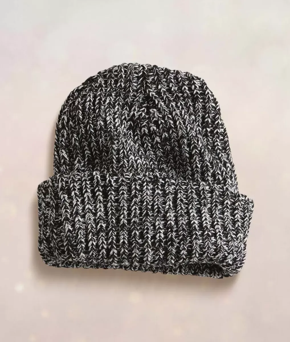 Fashion Nayked Apparel Chunky Marled Yarn And Solid Color Soft Knit Hat