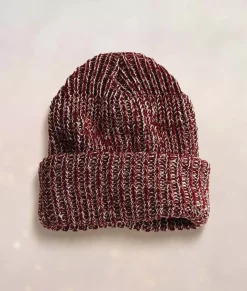 Fashion Nayked Apparel Chunky Marled Yarn And Solid Color Soft Knit Hat