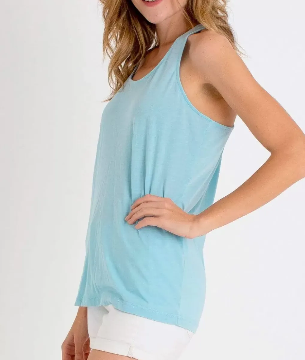 Sale Nayked Apparel Ladies Ridiculously Soft Knotted Racerback Tank