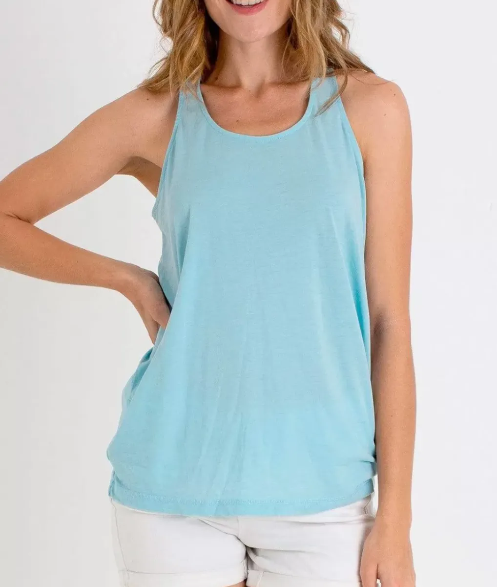 Best Nayked Apparel Ladies Ridiculously Soft Knotted Racerback Tank