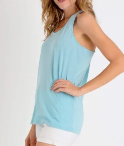 Hot Nayked Apparel Ladies Ridiculously Soft Knotted Racerback Tank