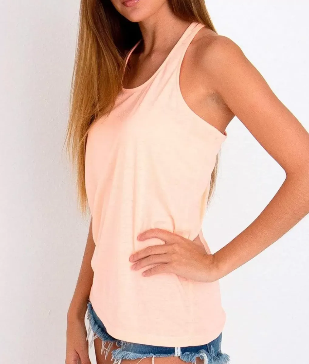 Hot Nayked Apparel Ladies Ridiculously Soft Knotted Racerback Tank