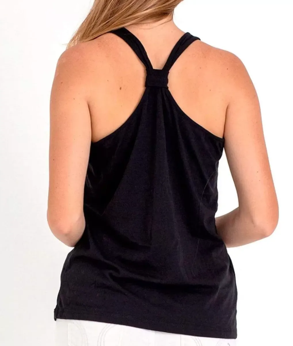 Hot Nayked Apparel Ladies Ridiculously Soft Knotted Racerback Tank