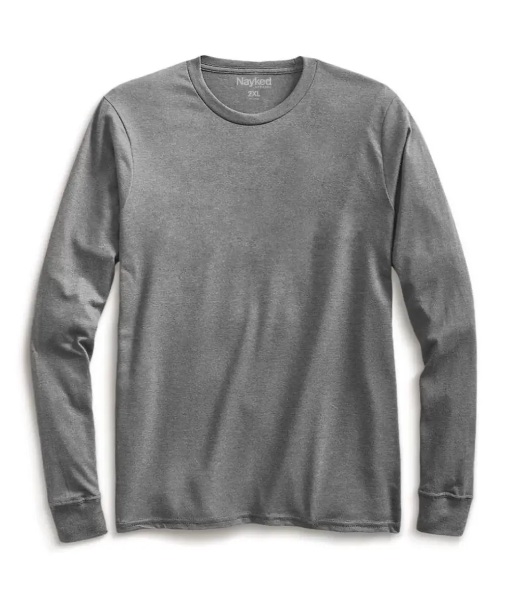 Clearance Nayked Apparel Men'S Big Ridiculously Soft Recycled Lightweight Long Sleeve T-Shirt