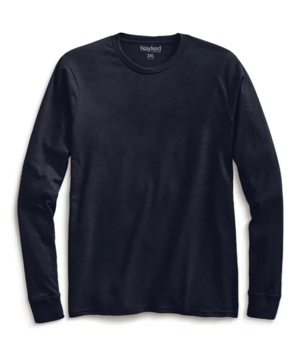 Clearance Nayked Apparel Men'S Big Ridiculously Soft Recycled Lightweight Long Sleeve T-Shirt