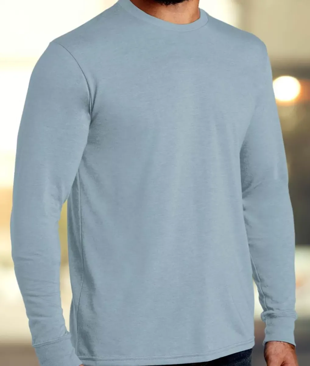 Clearance Nayked Apparel Men'S Big Ridiculously Soft Recycled Lightweight Long Sleeve T-Shirt