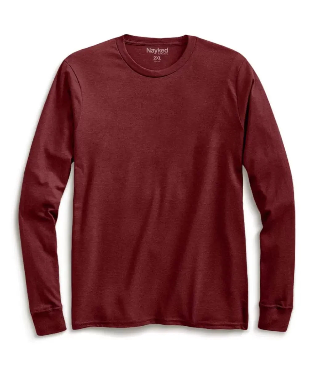Clearance Nayked Apparel Men'S Big Ridiculously Soft Recycled Lightweight Long Sleeve T-Shirt