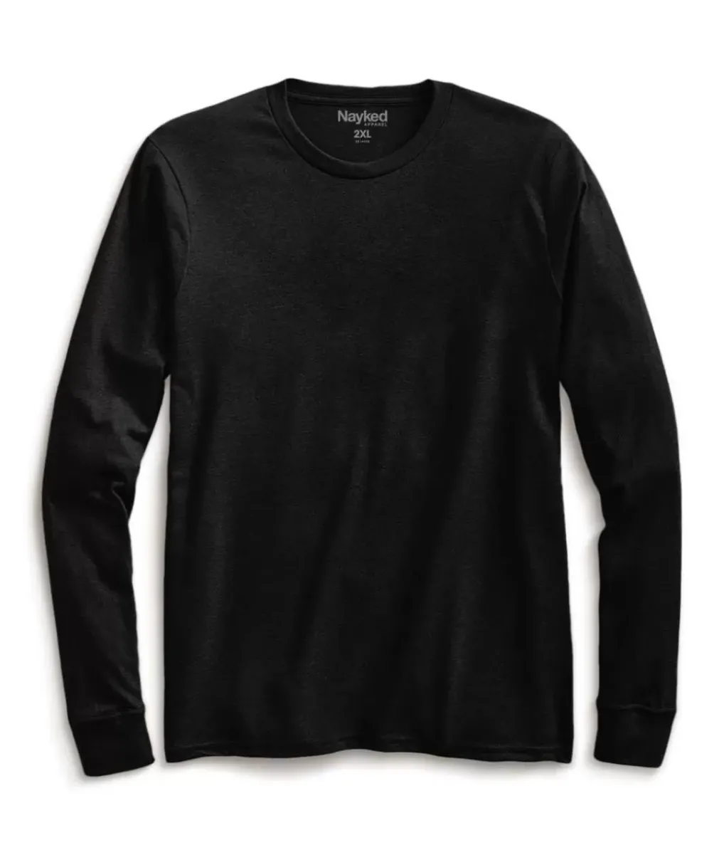 Clearance Nayked Apparel Men'S Big Ridiculously Soft Recycled Lightweight Long Sleeve T-Shirt