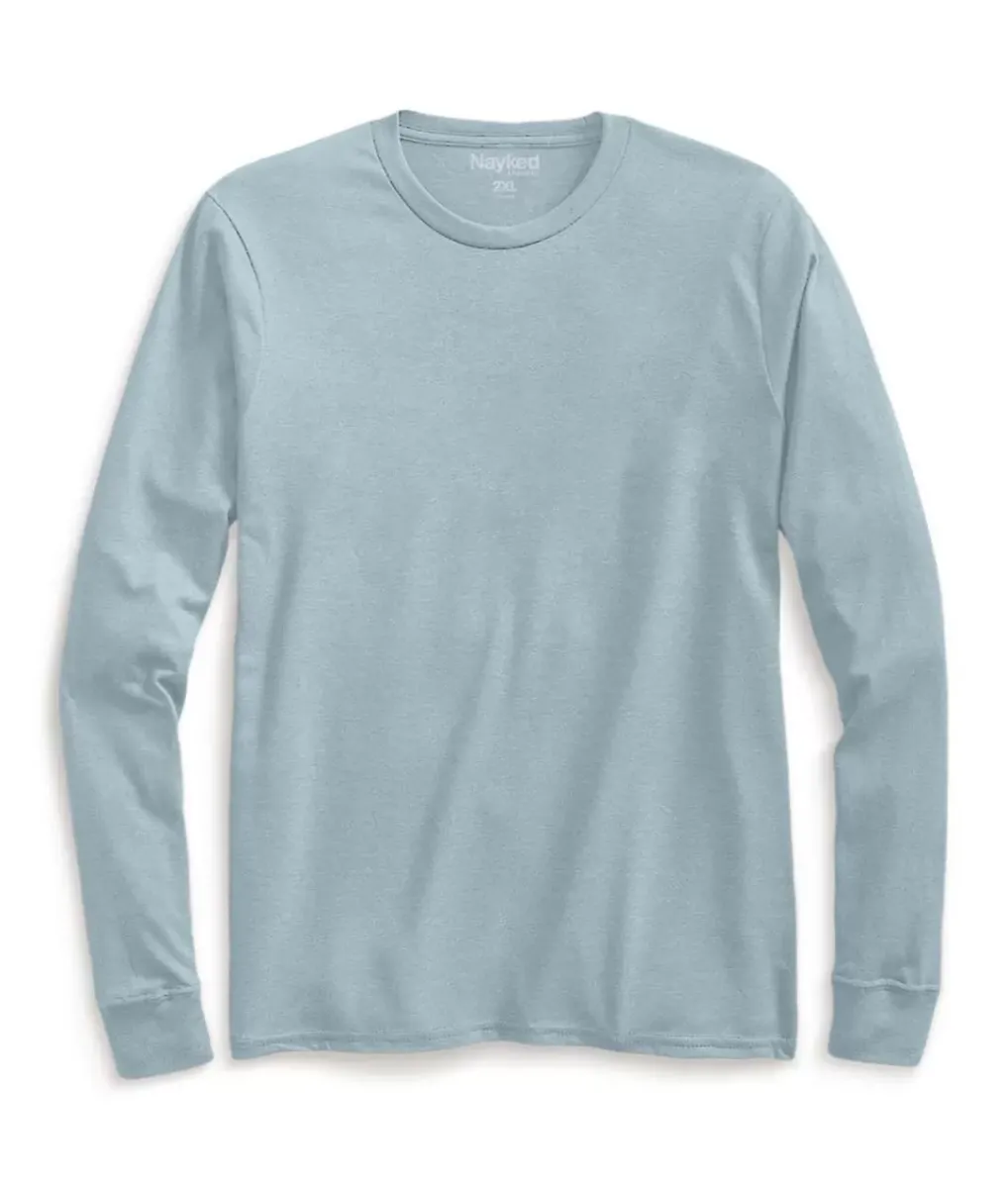 Clearance Nayked Apparel Men'S Big Ridiculously Soft Recycled Lightweight Long Sleeve T-Shirt