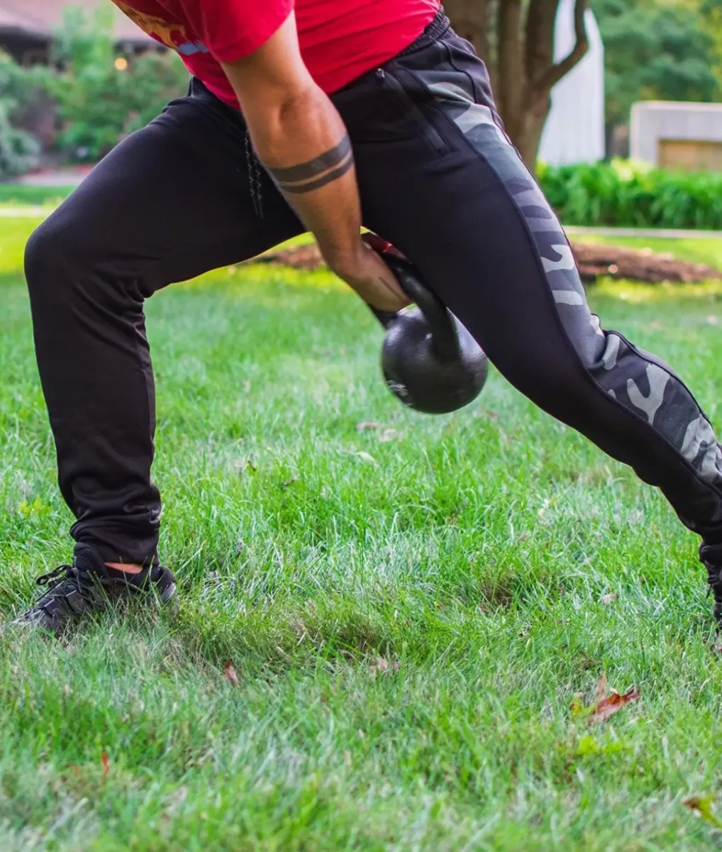 New Nayked Apparel Men'S Camo Panel Midweight Tech Fleece Active Jogger/Discontinued Army Camo