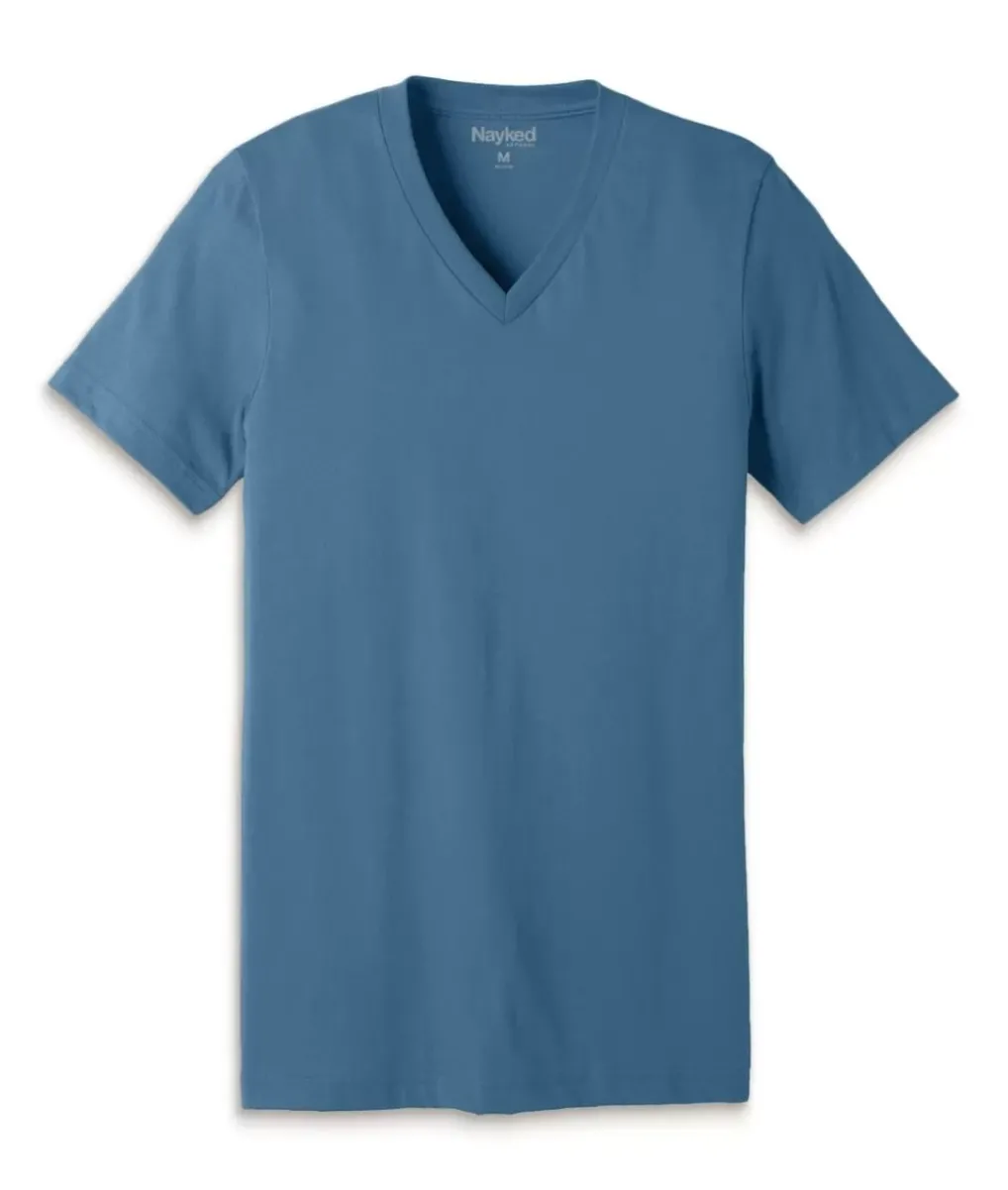 Outlet Nayked Apparel Men'S Classic Cotton Short Sleeve V-Neck T-Shirt