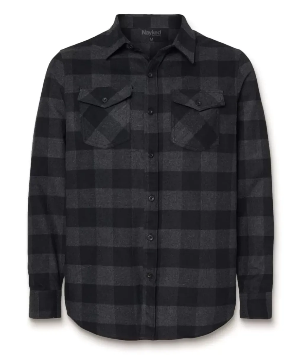 Best Nayked Apparel Men'S Classic Flannel Shirt