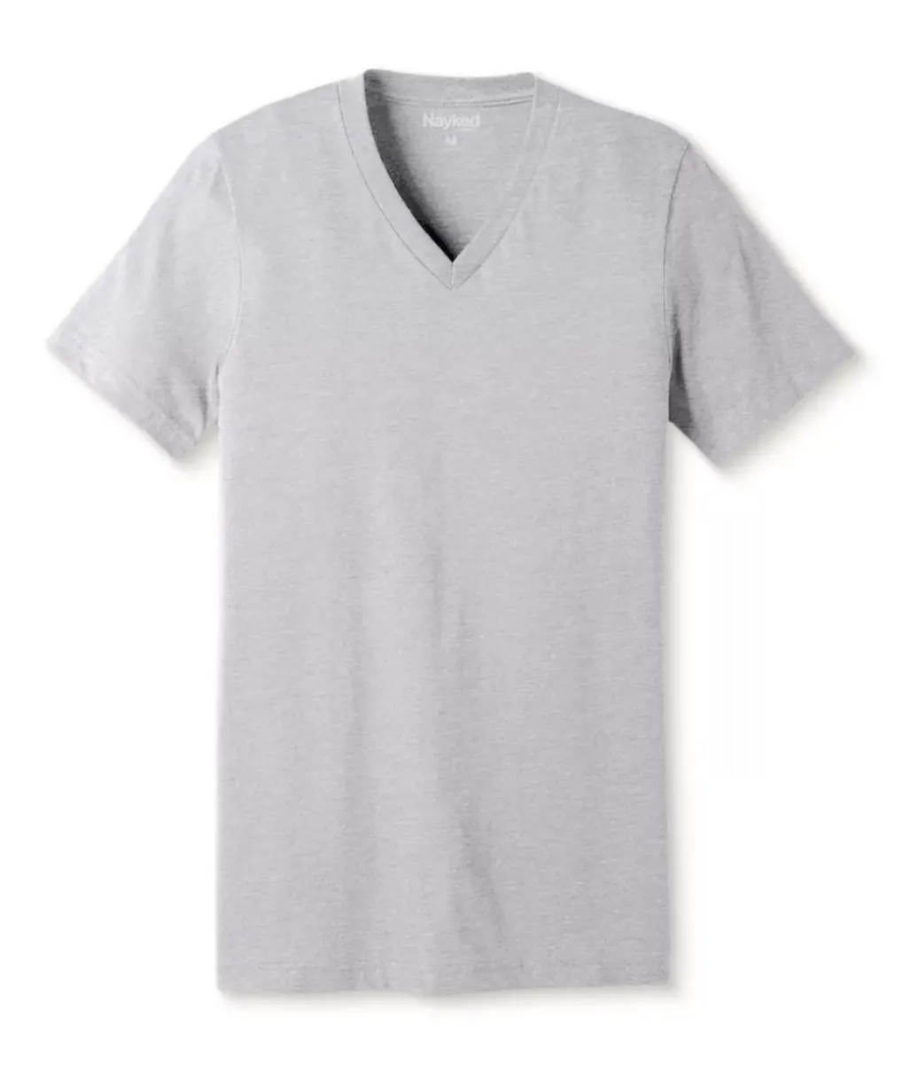 Clearance Nayked Apparel Men'S Classic Soft Heathered Short Sleeve V-Neck T-Shirt