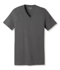 Clearance Nayked Apparel Men'S Classic Soft Heathered Short Sleeve V-Neck T-Shirt