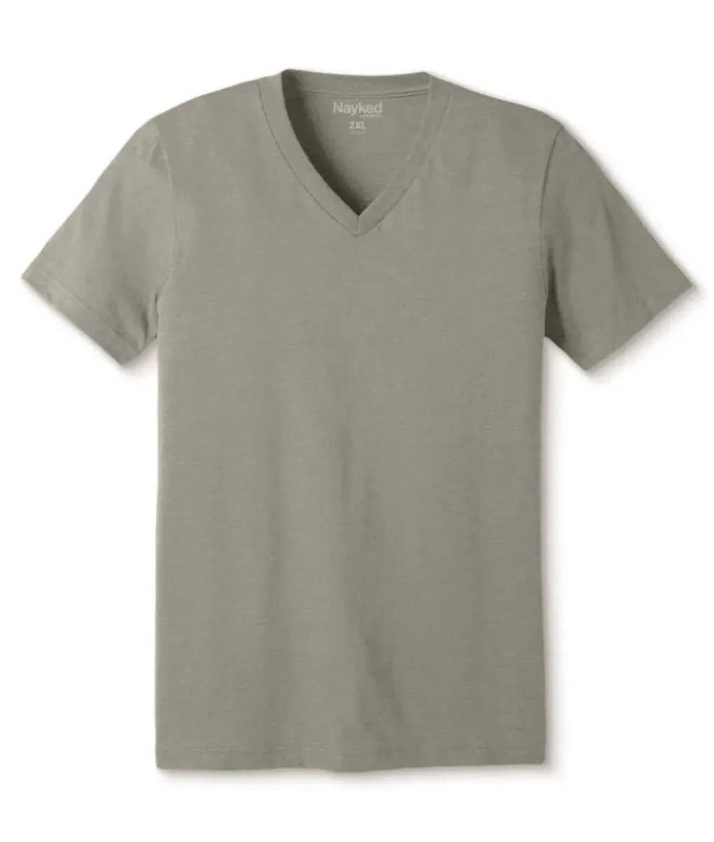 Discount Nayked Apparel Men'S Classic Soft Heathered Big Short Sleeve V-Neck T-Shirt