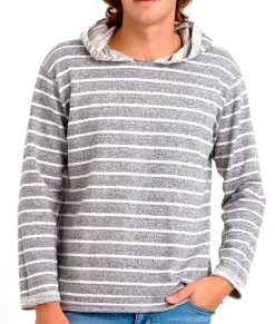 Sale Nayked Apparel Men'S Cotton/Poly Striped French Terry Hoodie/Discontinued