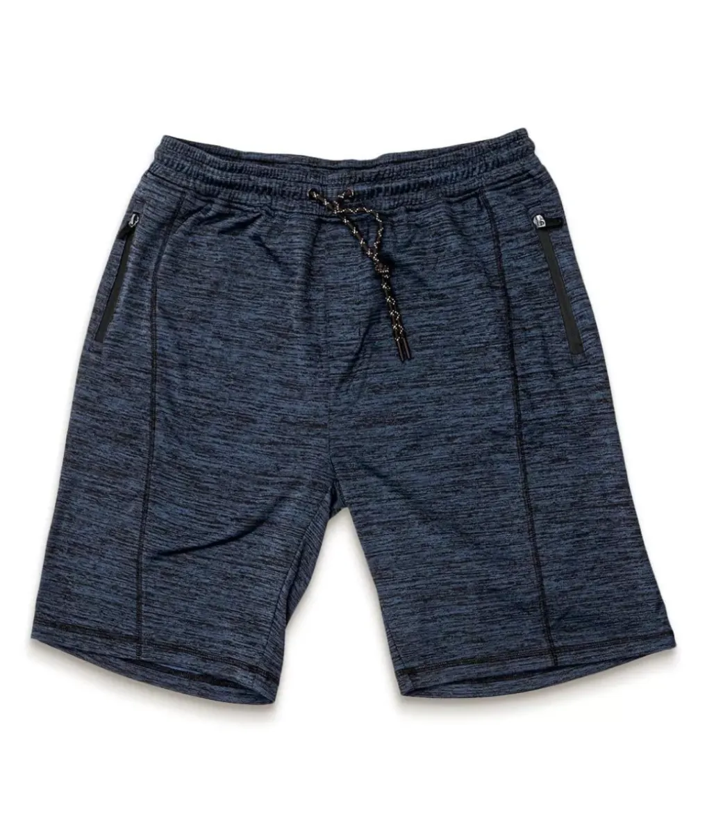 Fashion Nayked Apparel Men'S Midweight Tech Fleece Active Shorts Heather Navy