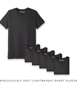 Hot Nayked Apparel Men'S 6Pk Ridiculously Soft Lightweight Crew Neck T-Shirt