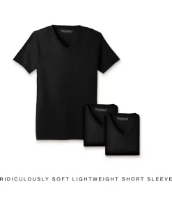 Sale Nayked Apparel Men'S 3Pk Ridiculously Soft Lightweight V-Neck T-Shirt