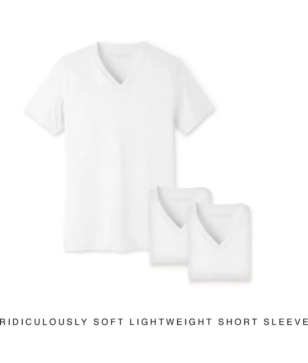 Sale Nayked Apparel Men'S 3Pk Ridiculously Soft Lightweight V-Neck T-Shirt