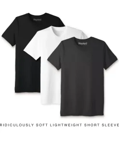 Online Nayked Apparel Men'S 3Pk Ridiculously Soft Lightweight Crew Neck T-Shirt Favorites