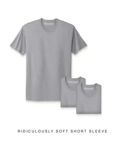 Best Nayked Apparel Men'S 3Pk Ridiculously Soft Short Sleeve Crew Neck 100% Cotton T-Shirt