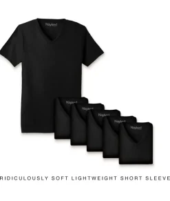 Online Nayked Apparel Men'S 6Pk Ridiculously Soft Lightweight V-Neck T-Shirt