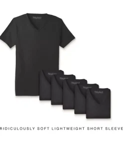 Online Nayked Apparel Men'S 6Pk Ridiculously Soft Lightweight V-Neck T-Shirt