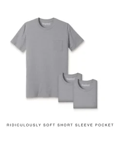 Online Nayked Apparel Men'S 3Pk Ridiculously Soft 100% Cotton Pocket T-Shirt