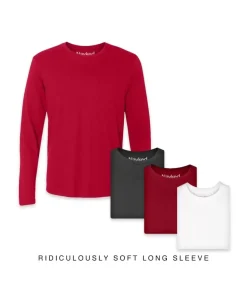 Outlet Nayked Apparel Men'S 4Pk Ridiculously Soft Long Sleeve 100% Cotton T-Shirt