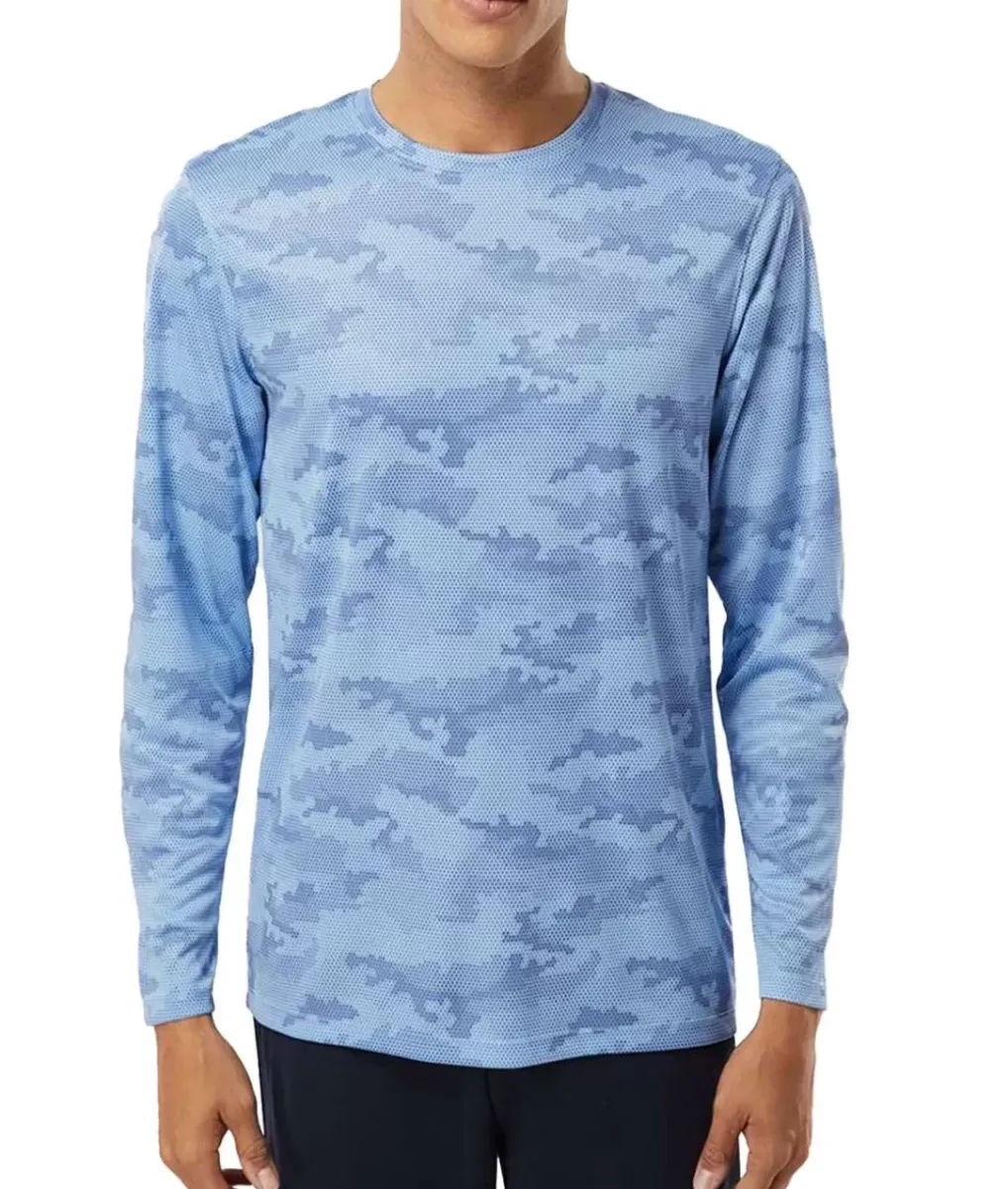 Best Nayked Apparel Men'S Pompano Performance Upf Camo Long Sleeve T-Shirt