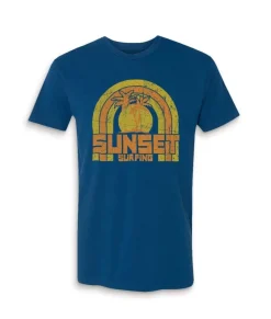 Fashion Nayked Apparel Men'S Ridiculously Soft 100% Cotton Graphic Tee | Sunset Surfing