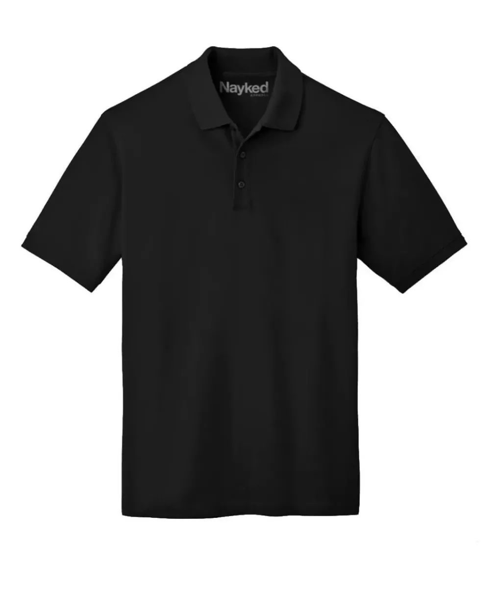 Clearance Nayked Apparel Men'S Ridiculously Soft 100% Cotton Pique Polo Shirt