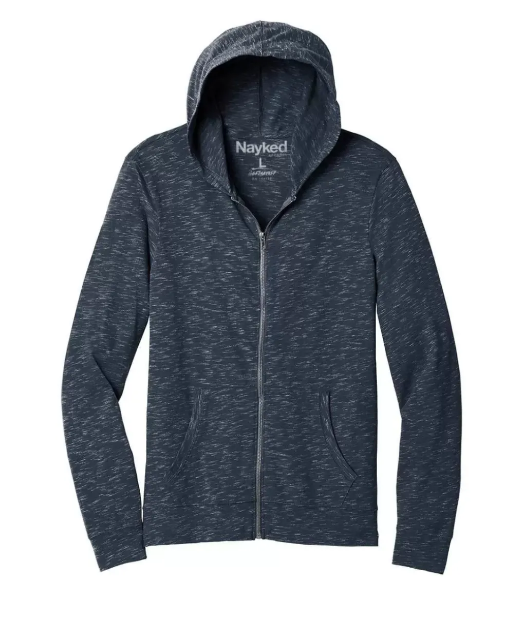Discount Nayked Apparel Men'S Ridiculously Soft Big Lightweight Full-Zip Hoodie