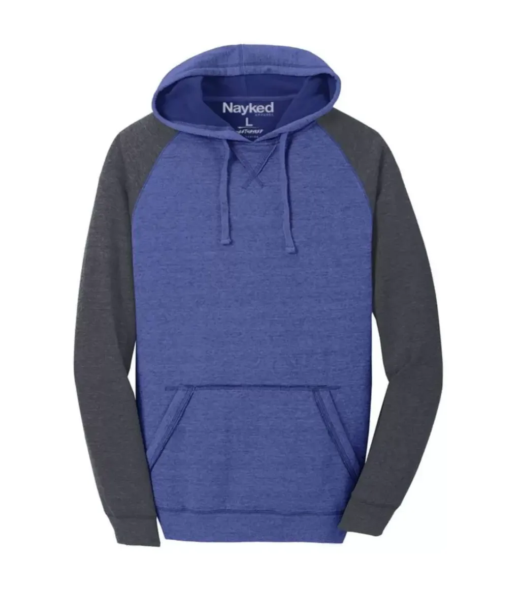 New Nayked Apparel Men'S Ridiculously Soft Big Fleece Raglan Hoodie