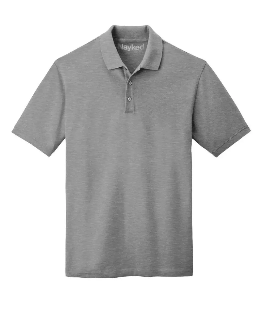 Discount Nayked Apparel Men'S Ridiculously Soft Big 100% Cotton Pique Polo Shirt