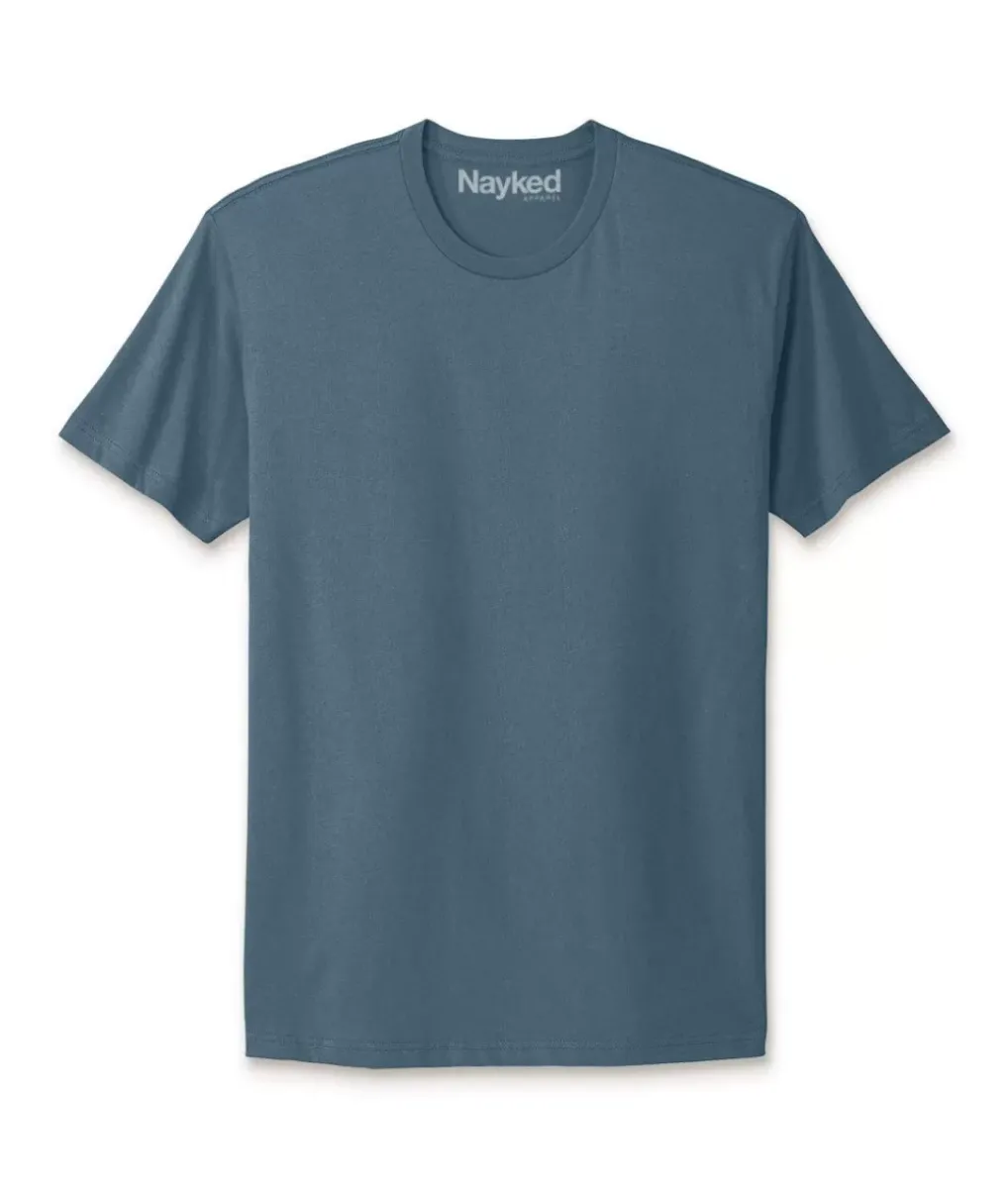 Online Nayked Apparel Men'S Ridiculously Soft Big 100% Cotton Short Sleeve Crew Neck T-Shirt