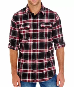 Online Nayked Apparel Men'S Ridiculously Soft Button Down Plaid Flannel Shirt