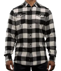 Online Nayked Apparel Men'S Ridiculously Soft Button Down Plaid Flannel Shirt