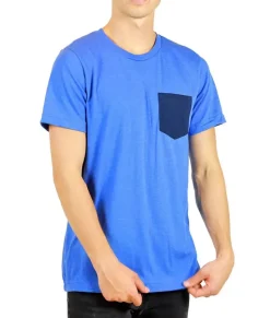 Online Nayked Apparel Men'S Ridiculously Soft Contrast Pocket Short Sleeve Crew Neck T-Shirt