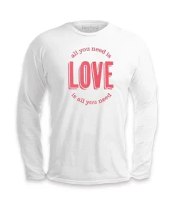 Outlet Nayked Apparel Men'S Ridiculously Soft Cotton Long Sleeve Graphic Tee | All You Need Is Love