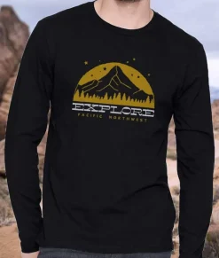 Fashion Nayked Apparel Men'S Ridiculously Soft Cotton Long Sleeve Graphic Tee | Explore