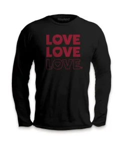 Hot Nayked Apparel Men'S Ridiculously Soft Cotton Long Sleeve Graphic Tee | Love Love Love
