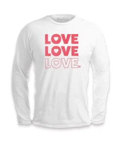 Hot Nayked Apparel Men'S Ridiculously Soft Cotton Long Sleeve Graphic Tee | Love Love Love