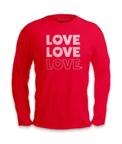 Hot Nayked Apparel Men'S Ridiculously Soft Cotton Long Sleeve Graphic Tee | Love Love Love