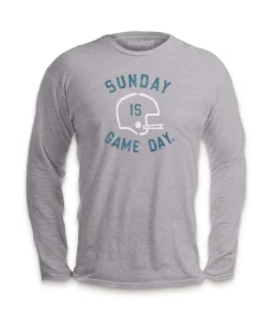 Online Nayked Apparel Men'S Ridiculously Soft Cotton Long Sleeve Graphic Tee | Sunday Is Game Day