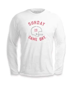Online Nayked Apparel Men'S Ridiculously Soft Cotton Long Sleeve Graphic Tee | Sunday Is Game Day