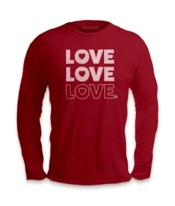 Fashion Nayked Apparel Men'S Ridiculously Soft Cotton Long Sleeve Graphic Tee | Love Love Love