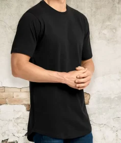 Sale Nayked Apparel Men'S Ridiculously Soft Curved Hem Longline T-Shirt