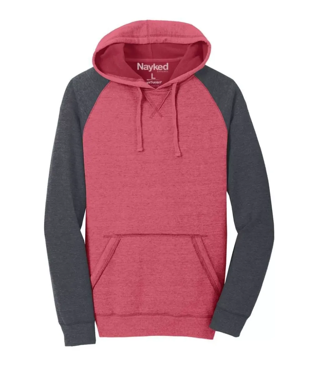 Online Nayked Apparel Men'S Ridiculously Soft Fleece Raglan Hoodie